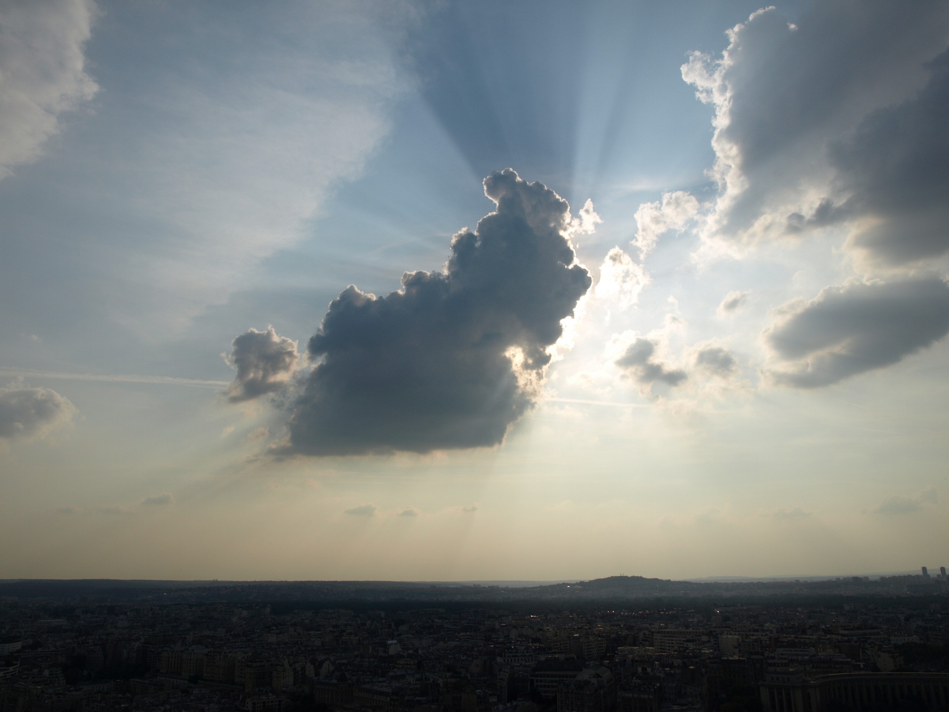 Sunlight Erupting Behind the Clouds